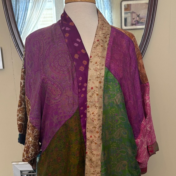Silk Sacred Threads Robe Vintage - Picture 1 of 10